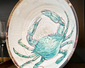 $48; blue crab resin bowl
