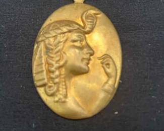Vintage Egyptian Queen Pendant Brooch