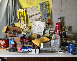 Mixed Lot of Hardware and Fasteners, Folgers, Planters, Hillman