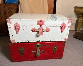 Vintage Red and White Trunks