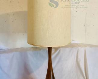 Mid-Century Modern Wood Table Lamp