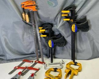 Multiple Clamps Set, Irwin Quick-Grip & Jorgensen, Bar & C-Clamps