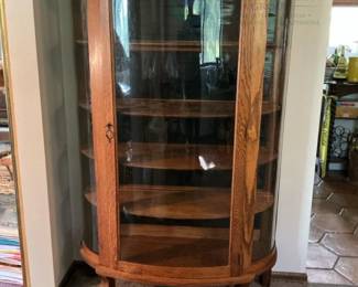 Curio Cabinet with Curved Glass