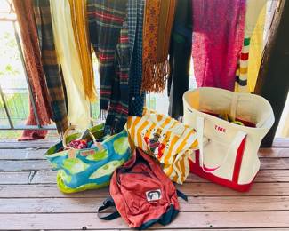 Assorted Scarves & Bags