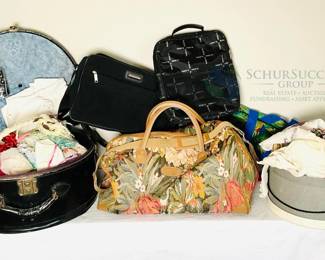 Adolfo Floral Tapestry Travel Bag & Vintage Clothing Collection
