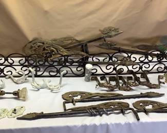 Ornate Antique Architectural Salvage, Metal & Glass Hardware Collection