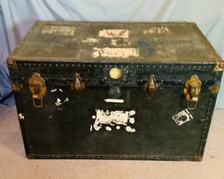 Black Steamer Trunk