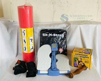Fitness Equipment Set with GoFit Ankle Weights, Sit-N-Stroll & More