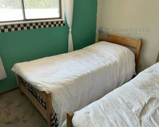 Whitewashed Twin Bed