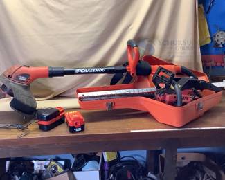 Homelite 365 Chainsaw and Black & Decker NST2018 GrassHog Trimmer