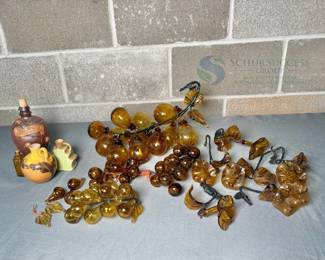 Vintage Glass Grape Clusters