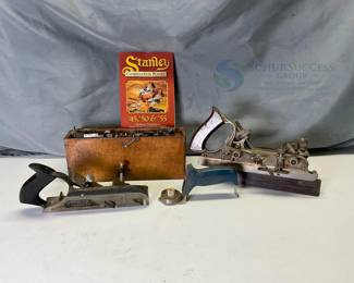 Stanley Combination Plane Set No. 45, 50, 55 with Wooden Box & Manual