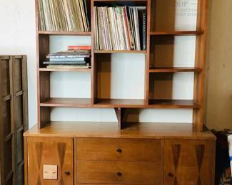 Mid-Century Modern Hutch Cabinet by Stanley