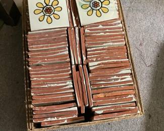 Vintage Floral Ceramic Tiles
