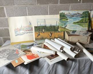Collection of Maryland-Themed Lithographs