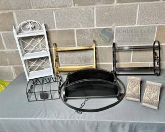 Vintage Metal Wall Shelving Units
