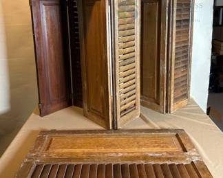 Louvered Wooden Folding Shutters