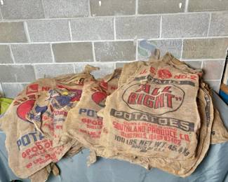 Vintage Burlap Potato Sacks