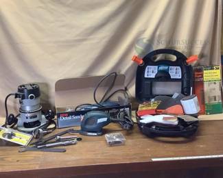 Rockwell 6301 Router & Black & Decker MS500 Sander with Accessories
