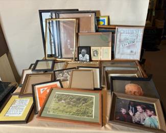 Collection of Various Photos, Art, & Frames