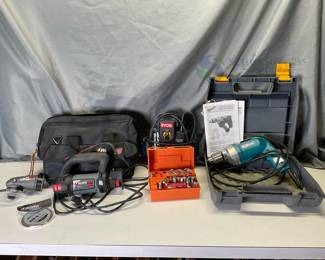 RotoZip RZ5 and Ryobi RE180PL Power Tool Set with Attachments