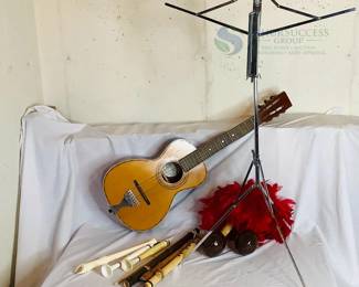 Vintage Acoustic Parlor Guitar & More Music Makers