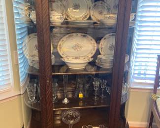 Grandmother’s bow front china or curio cabinet