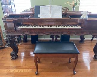 1881 Chickering Square Grand Piano, serial number 60795, manufactured between September 1881- January 1882,  see notes in Description