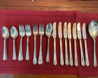 1847 Rogers Bros silver plate flatware set, 37 pieces