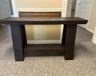 block wood console