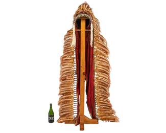 Double Trailer War Bonnet and Stand