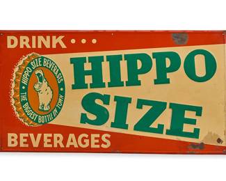 Hippo Size Beverages Sign