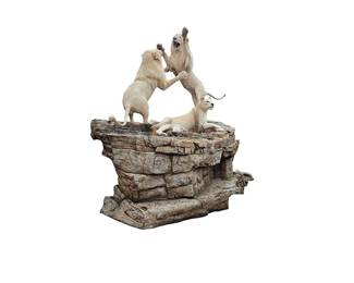 Full Body Lions Taxidermy Display