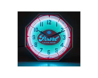 Pearl Beer Neon Clock