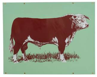 Texas Hereford Bull Sign