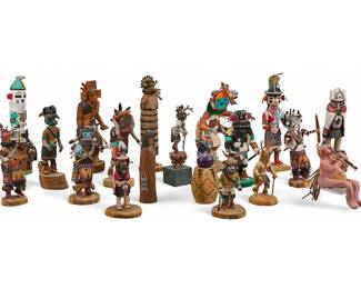 Collection of 19 Kachinas Dolls