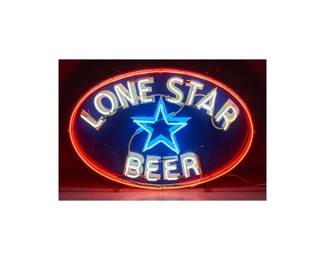 Lone Star Beer Texas neon sign