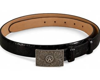Clint Orms Alligator Belt with Sterling Buckle