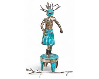 David Freeland Jr. Deer Sterling Silver Kachina Doll