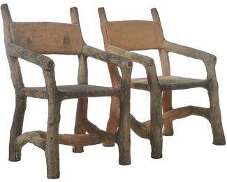 Pair of Faux Bois Chairs