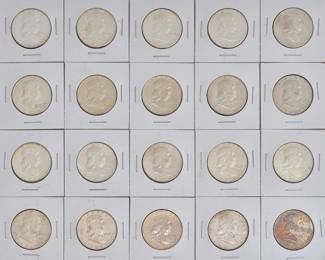 $10 Face Value Uncirculated Silver Franklin Half Dollars