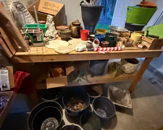 Many pots and outdoor type of things