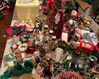 Entire large village Christmas decor