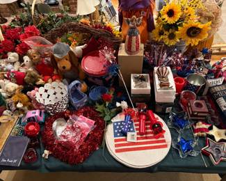 Lots of fake flowers and floral arrangements