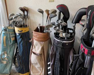 Lots of golf clubs!