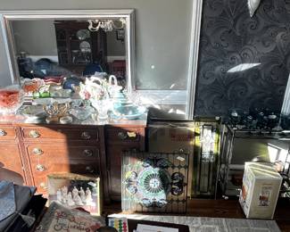 Vintage antique and stained glass
