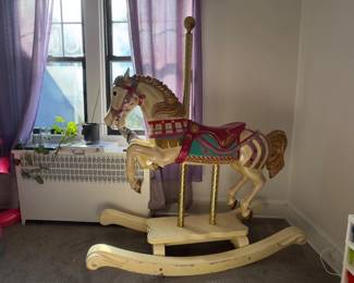 Vintage S&S Carousel Horse (solid wood and handcrafted)