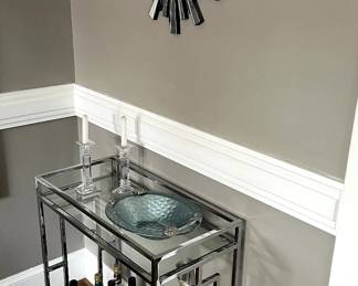 Bar cart and decor