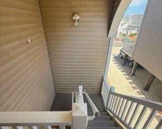 Vinyl railing; stairs