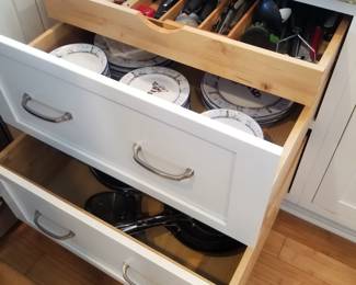 Cabinetry detail: drawers; utensil organizer